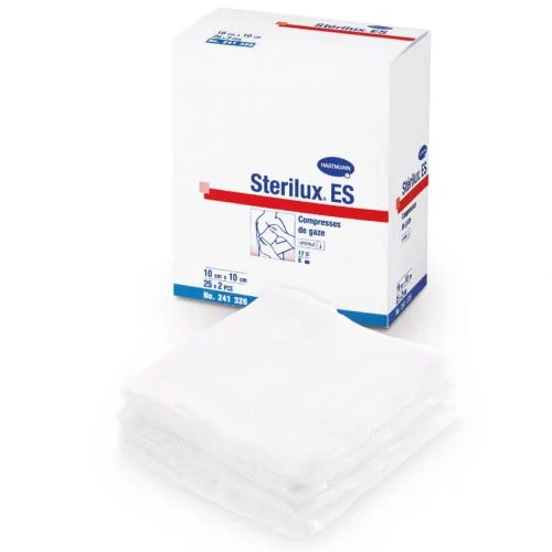 Gáza kompresní sterilní STERILUX, 10x10cm, 8 vrstev, 25x2ks